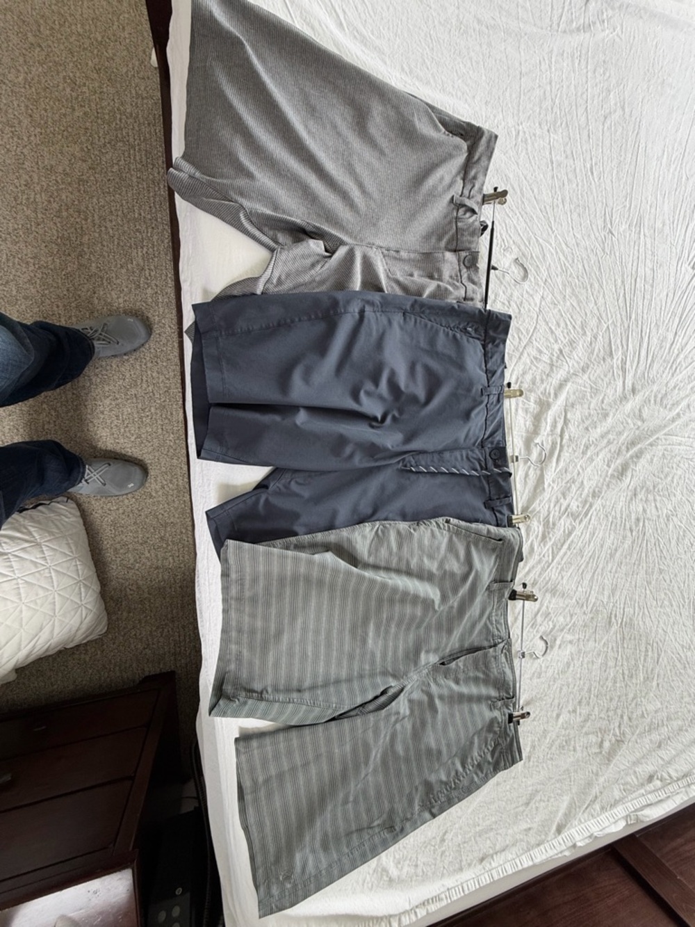 Hang ten Men's Casual Shorts Bundle - Gray and Charcoal.   All 3 pairs